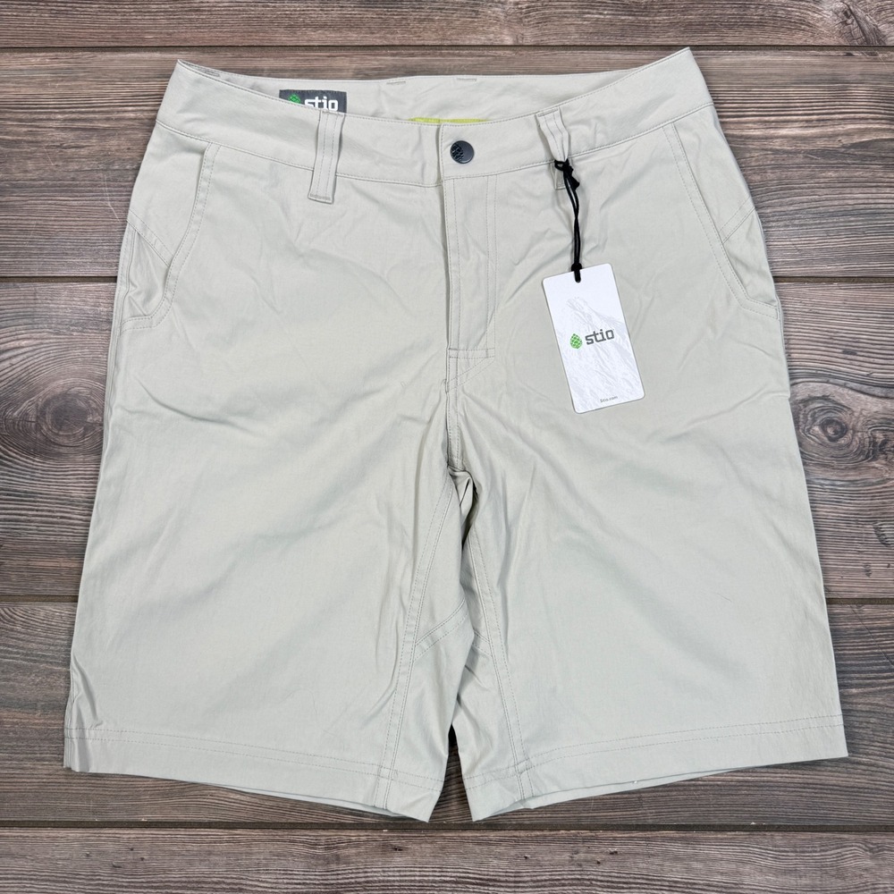 Stio Mens Coburn 10" Shorts Size 30‎ Sediment Beige Technical Stretch Hiking NEW